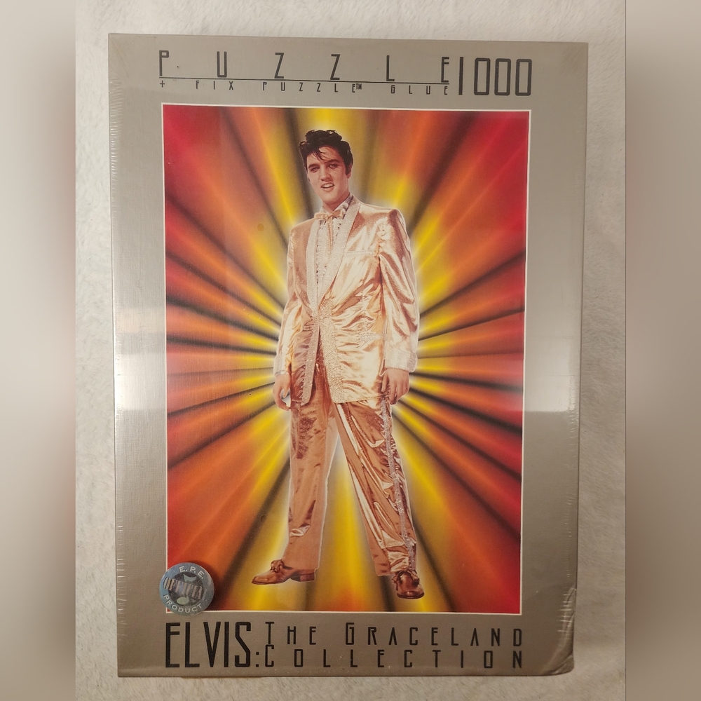 ELVIS: THE GRACELAND COLLECTION / SEALED 1000 PIECE PUZZLE / 26 3/34 x 19 INCHES